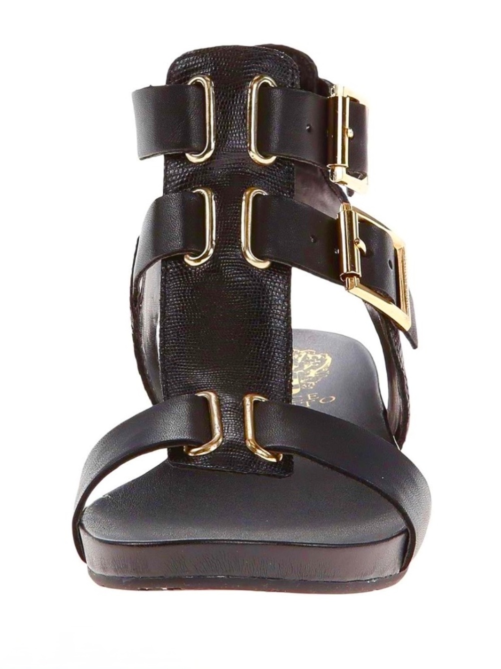 Vince Camuto  Black Leather Sandals Size 8